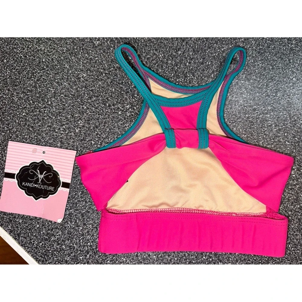 Kandi Kouture NWT Dancewear Convention‎ Top Size Child 4 Hot Pink